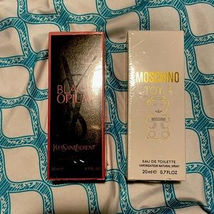 Perfume 2 for $25 new Opium and Moschino Travel size